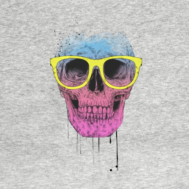 Pop art skull with glasses by soltib